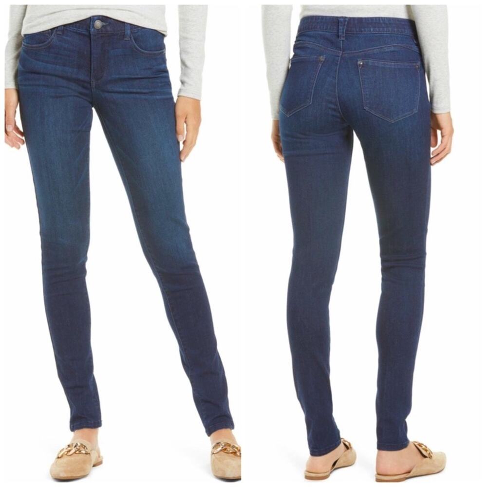 Wit & Wisdom Dark Wash Skinny Ankle Jeans Cotton Blend Stretch Preppy Size 2P